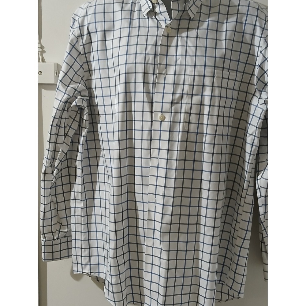 ORVIS Men's Long Sleeve Button Down Shirt Blue Plaid Size L